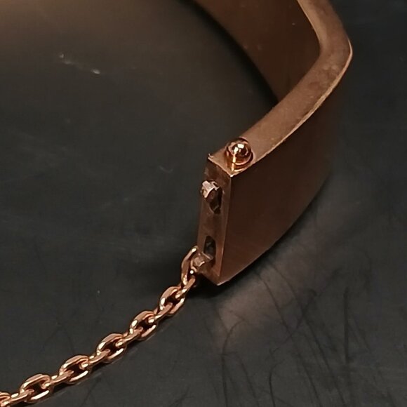 Michael Kors Rose Gold Tone Link Chain & Bangle Bracelet Set 8"/2.25" 139.6g - Picture 13 of 16